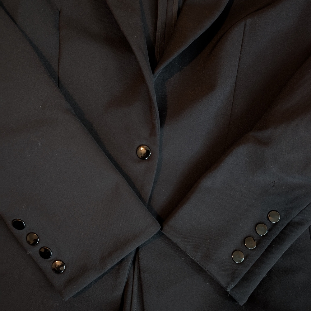 Veronica Beard Black Iconic Scuba Dickey Jacket Blazer Size 4 - Picture 11 of 13